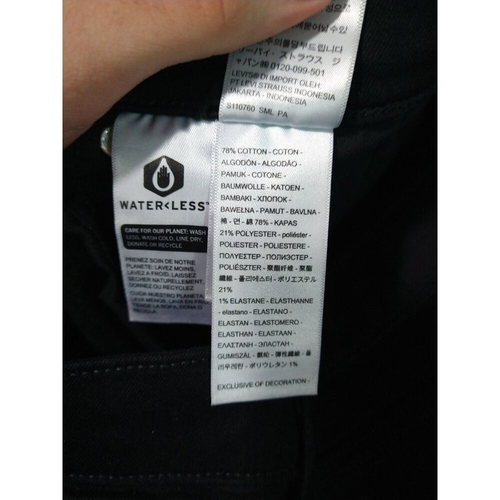 Levis 311 Jeans Womens 34x30 Black Denim Shaping Skinny Mid Rise Stretch - Picture 9 of 10